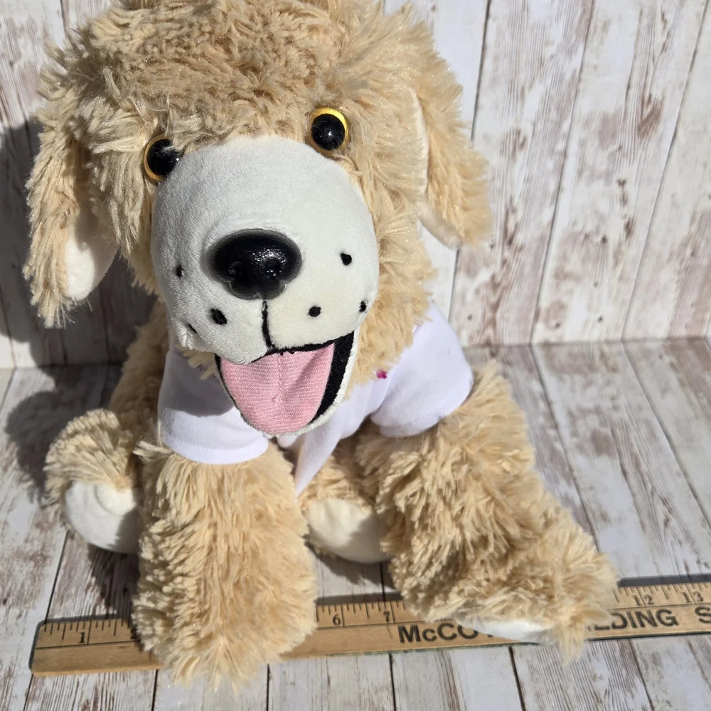Labrador Retriever Puppy Plush Tan White Soft Stuffed Animal 14